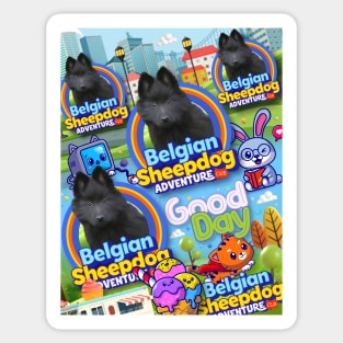 Belgian Sheepdog Puppy Sticker